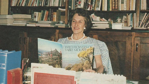 Betty Scholtz in her office, 1980